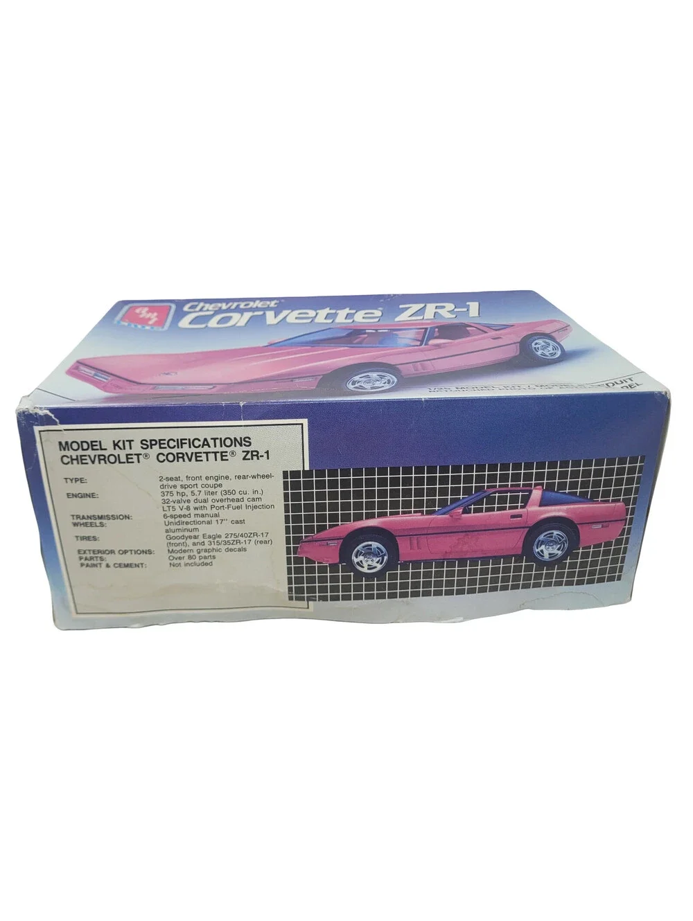 AMT Ertl Chevrolet Corvette ZR-1 1989 Model Kit 6073 1/25 Scale Open Box